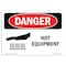 Signmission OSHA Danger Sign, Hot Equipment, 7in X 5in Decal, 7" W, 5" H, Landscape, Hot Equipment OS-DS-D-57-L-1358 - alternate 1